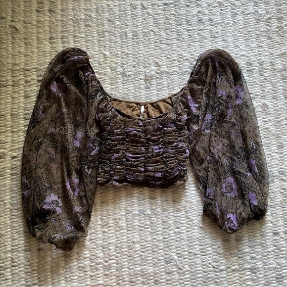 Free People Lilia Top In Olive Combo - Picture 2 of 5